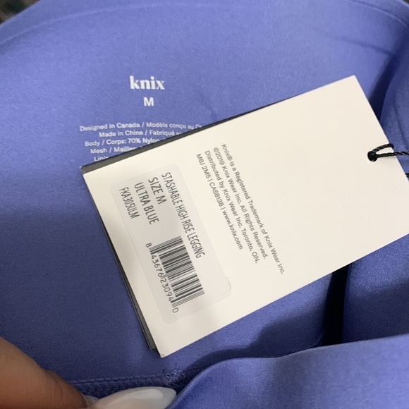 KNIX Stashable High Rise Legging ultra blue size M new - Picture 6 of 9